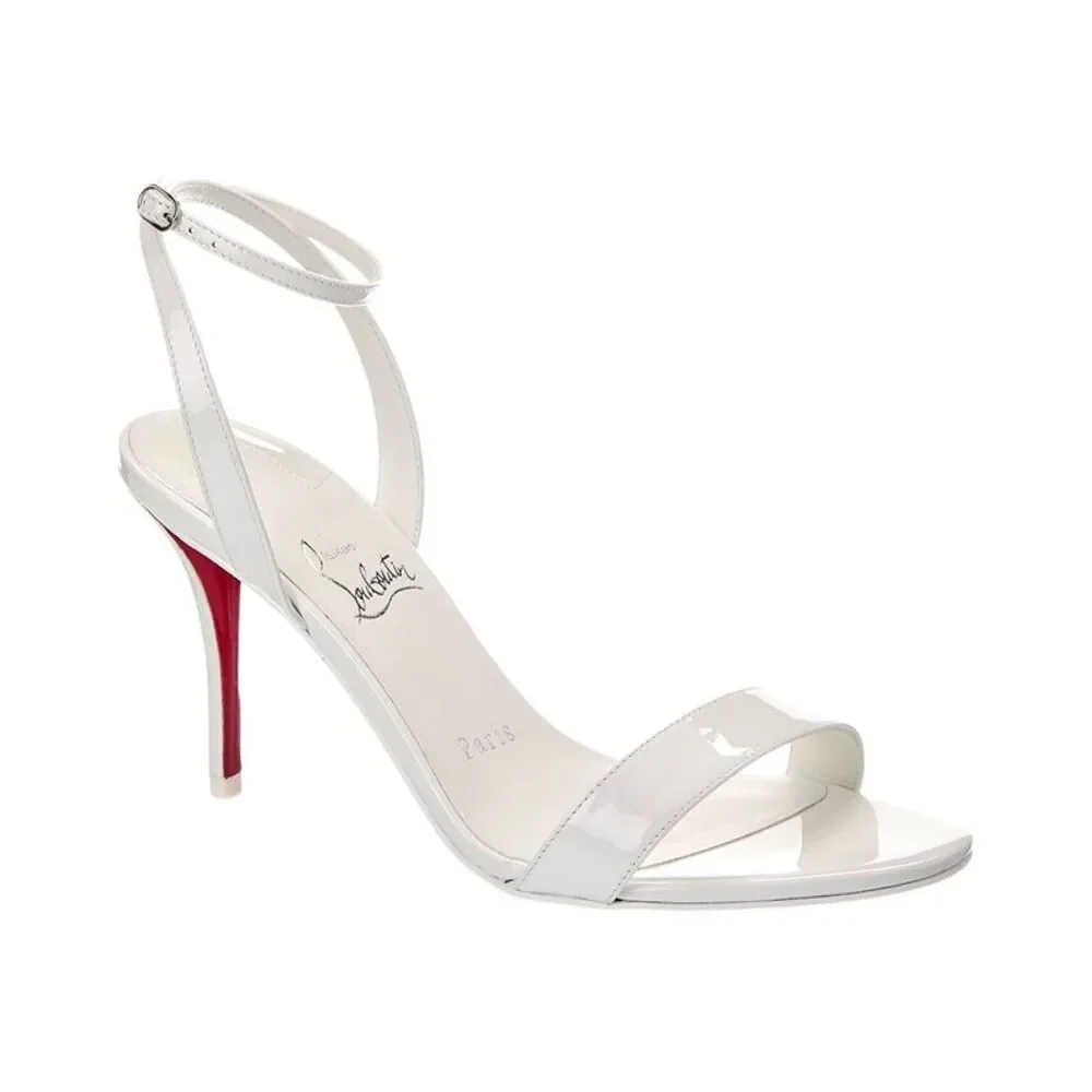 Christian Louboutin Miss Z 80 Patent Sandal, White